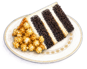 Caramel Popcorn Chocolate Cake