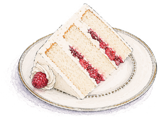 Raspberry Champagne Cake